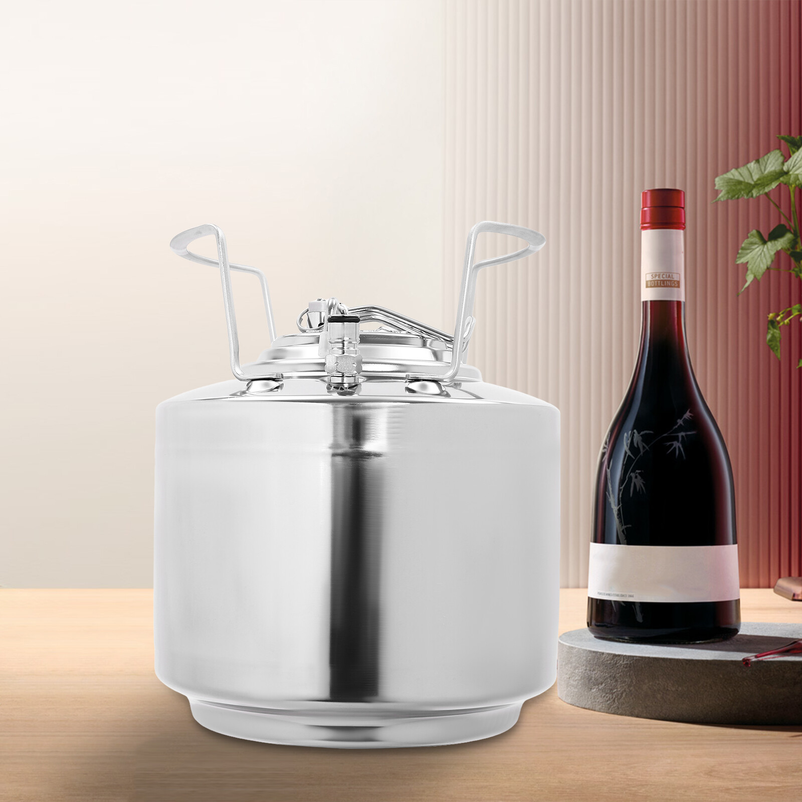 Stainless Steel 1.6 Gallon Mini Ball Lock Keg System For Small Batch HomeBrewing