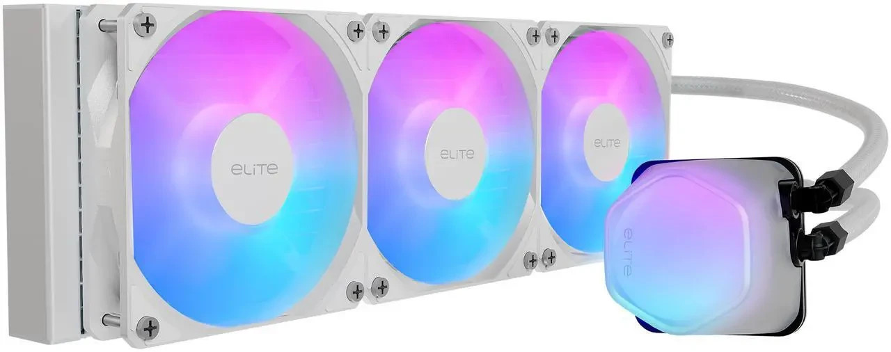 Cooler Master 360 Elite Liquid White AIO CPU Liquid Cooler (ELW-D36M-A21DA-RW)