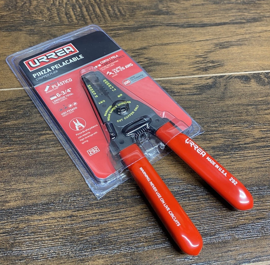 NEW URREA 292 Wire Stripper Cutter Pliers 16-26 AWG USA Made 6-3/4”