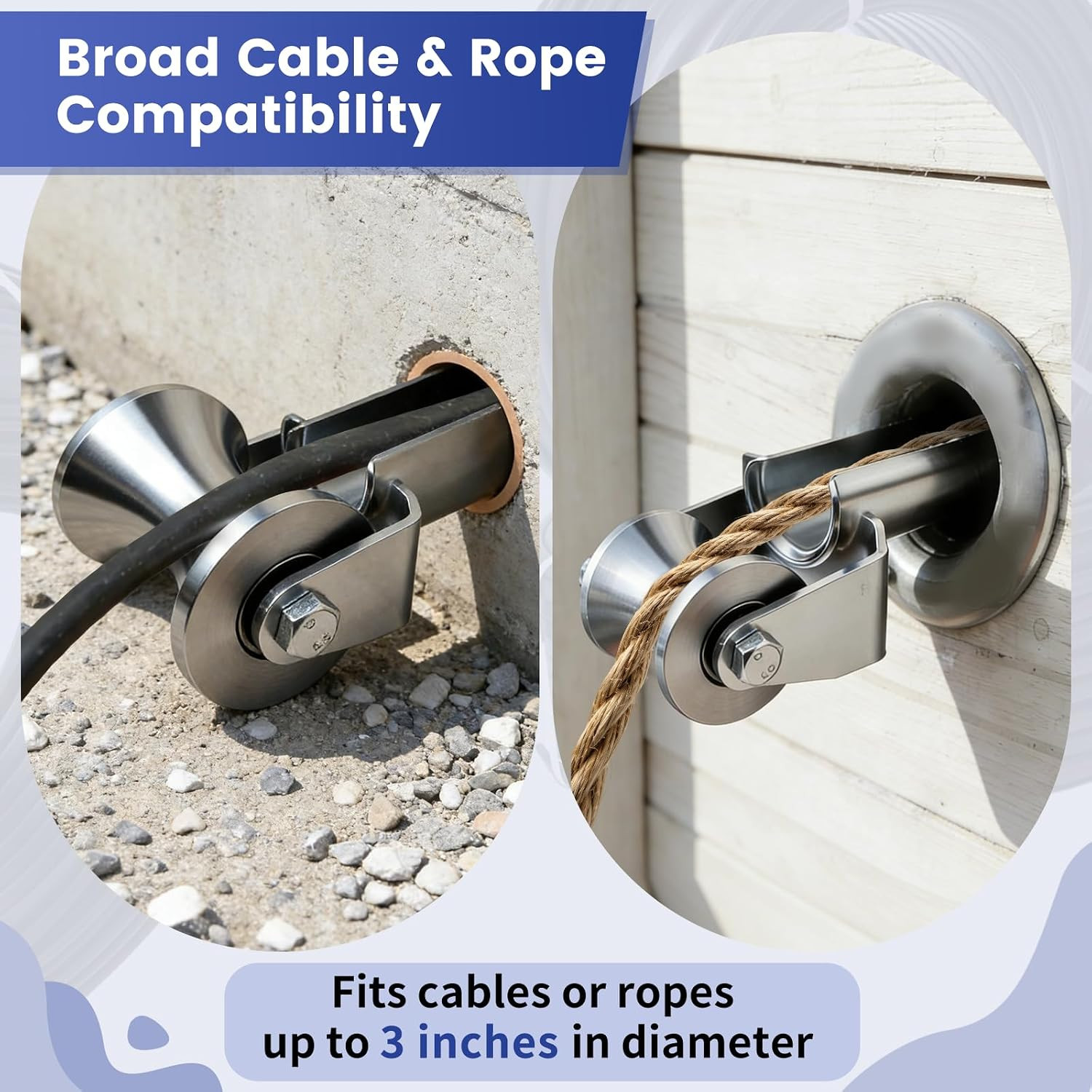 3-Inch Stainless Steel Cable Puller Sheave, Cable Feeding Sheave,Allowing the Ca