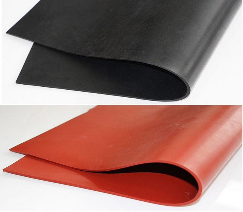 20X20" Silicone Rubber Sheet Plate Mat High Temp Commercial Black Red Soft Pad