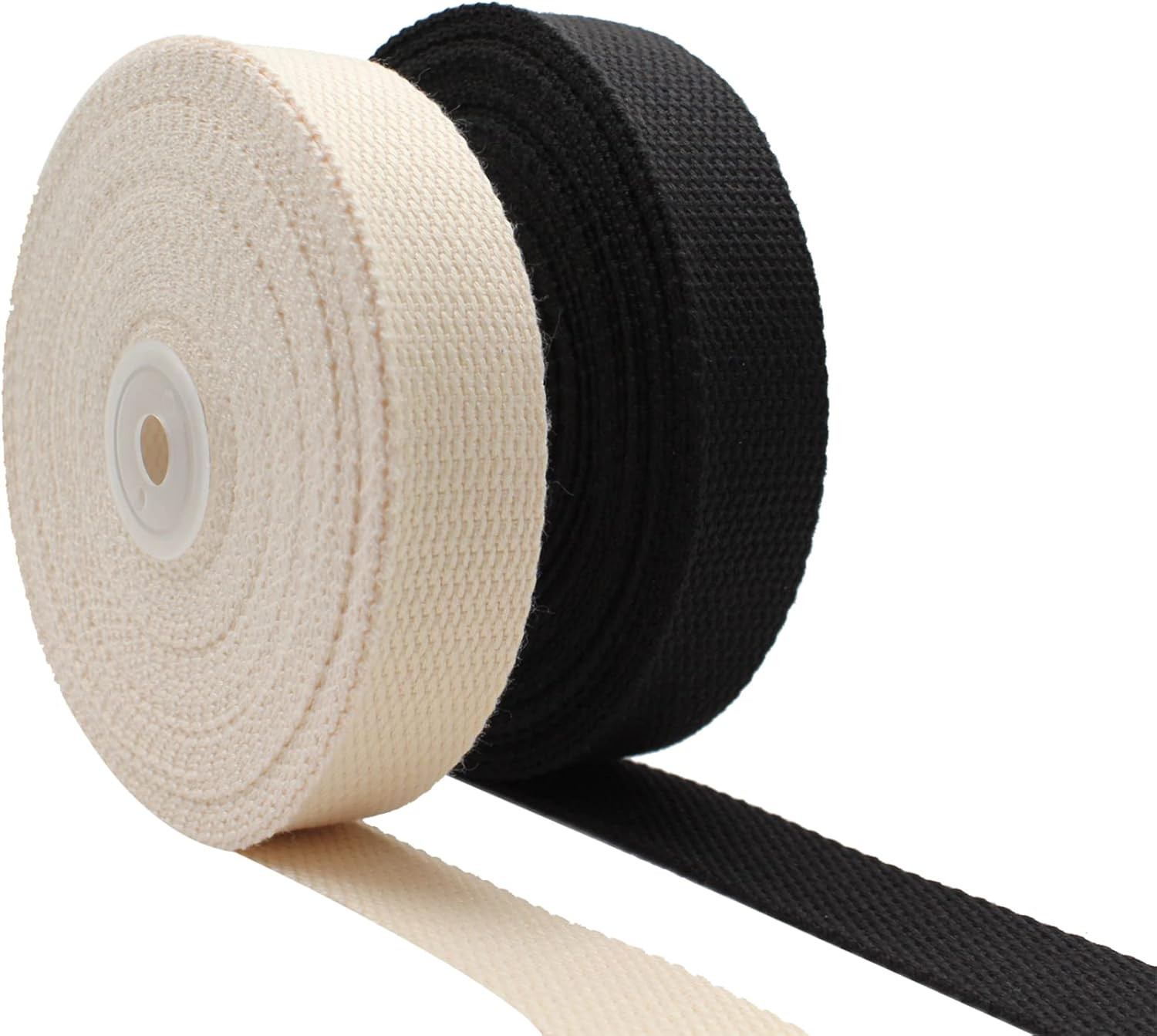Cotton Webbing 1 Inch 2 Rolls/ 20 Yards Webbing Straps For Bag Handles Tote
