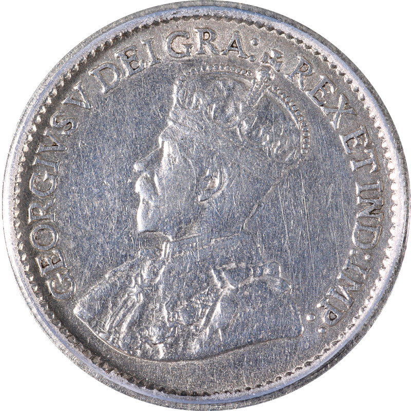 Canada 1914 Five (5) Cents ICG EF45 Details KM#22 - Cleaned