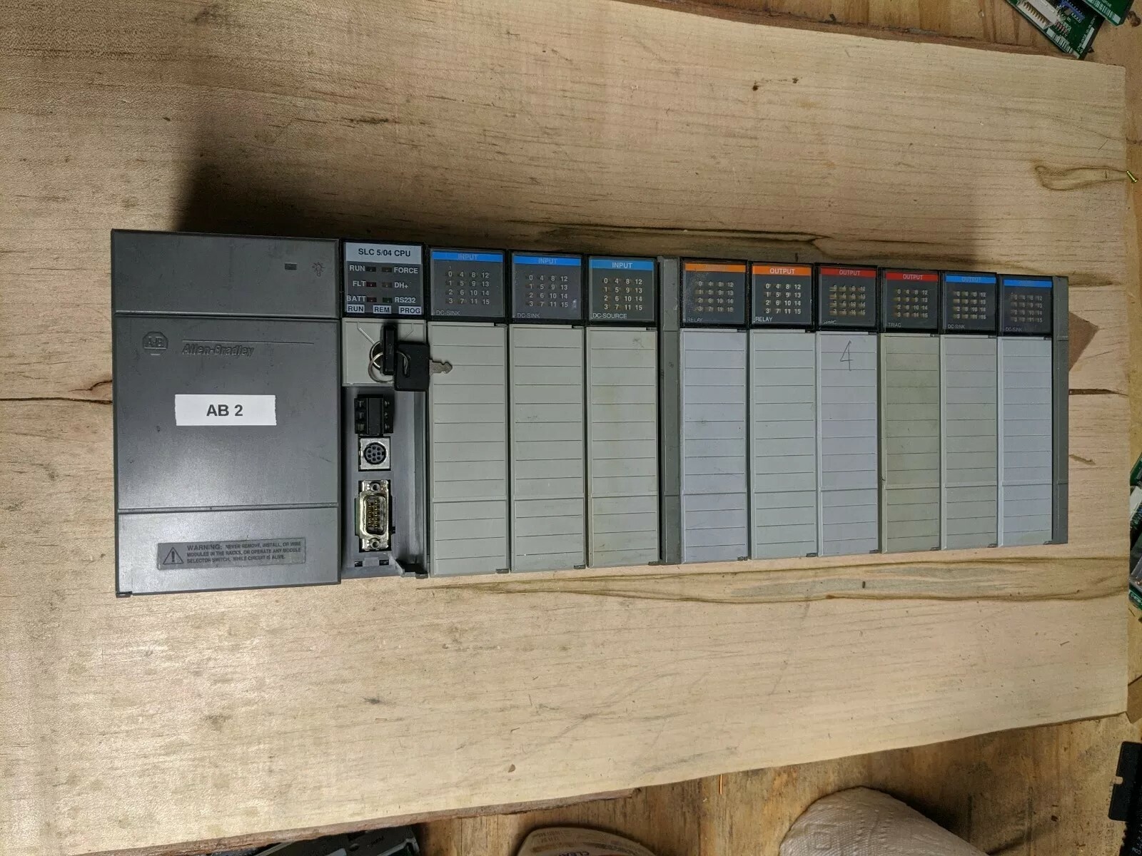 Allen Bradley 1746-a10 Full Of Cards And 1746-p1 Pwr Supply, 1747-L541 Processor