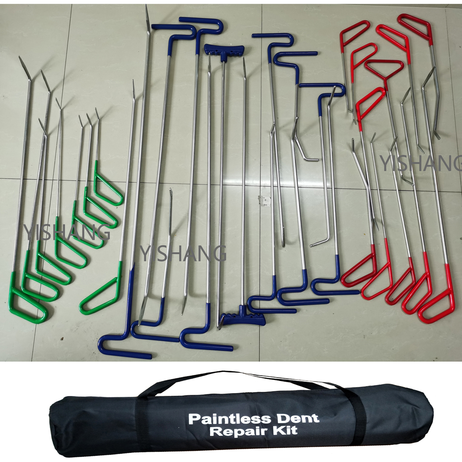 30pcs Auto Body Dent Puller Rods 30cm-95cm Car Dent Hail Repair Tools