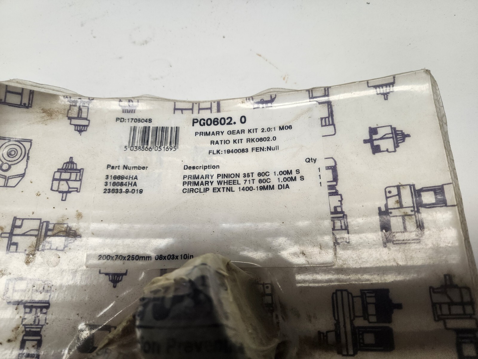Falk / Textron PG0602.0 Primary Gear Kit 2.0:1