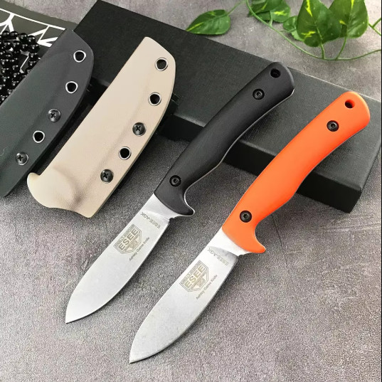 AGK Fixed Blade Knife G10 Handle 8.3" High Carbon Hunting Knife with Scabbard