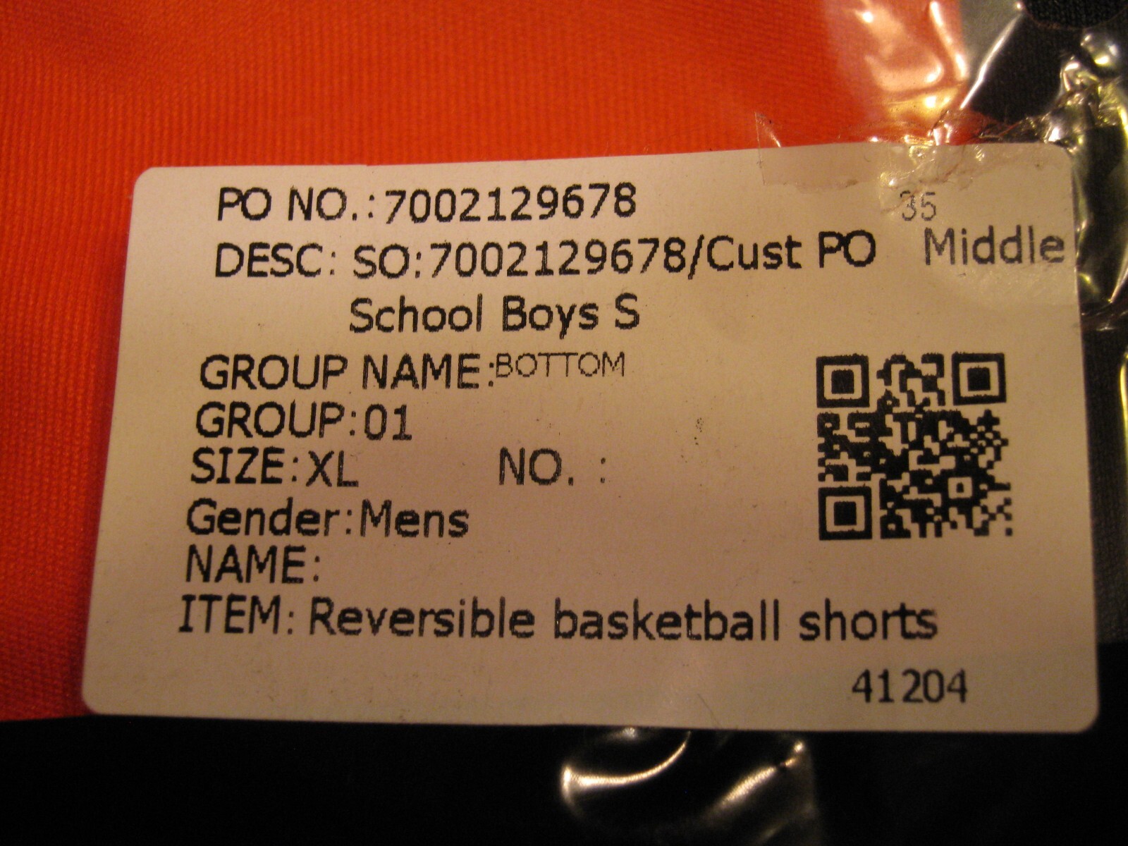 XLarge NWT Ben Sports Reversible Basketball Shorts Middle School Boy