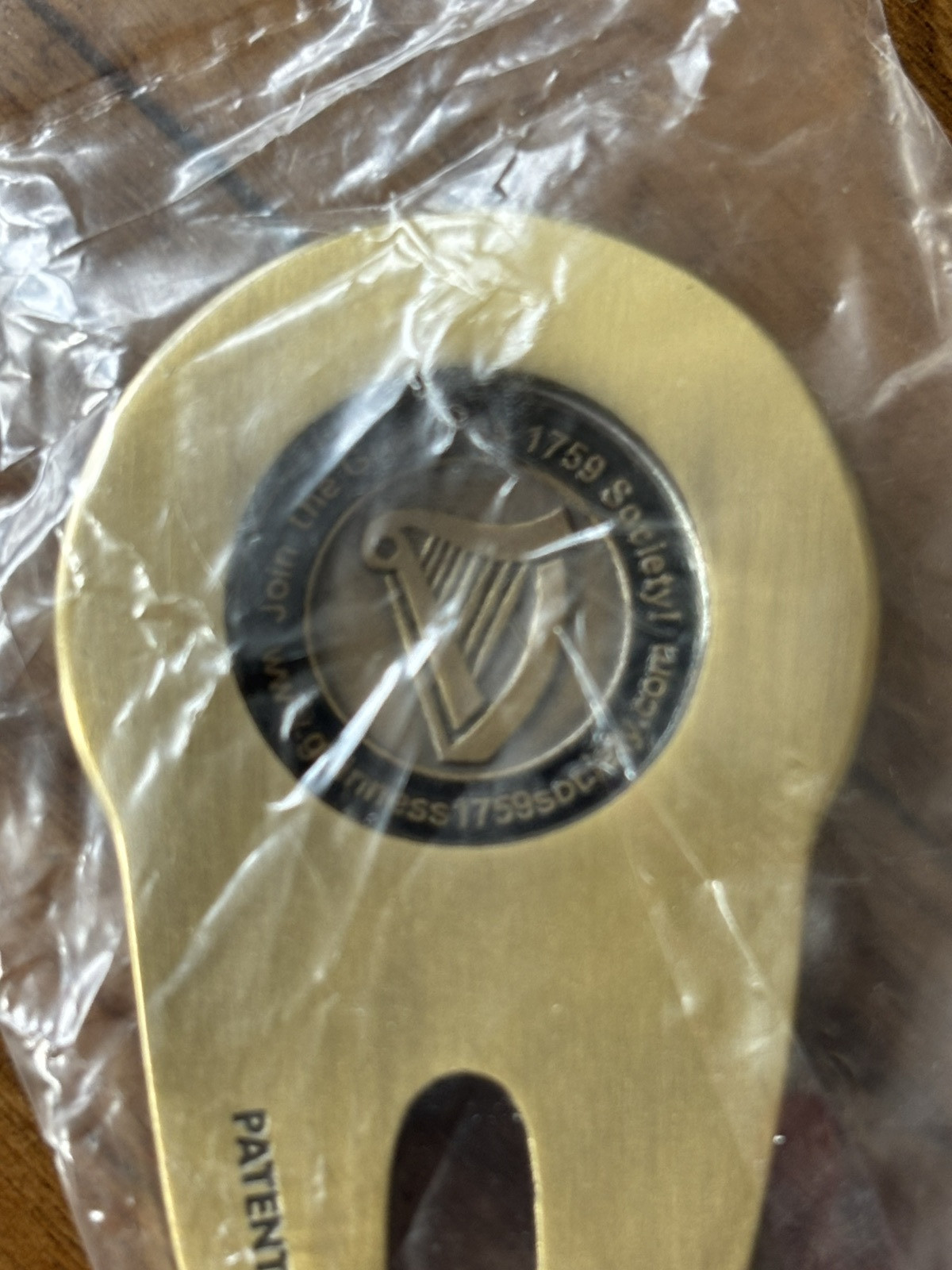 Guinness Engraved Logo Gold Golf Divot Tool New In Package 1.5 In X 3 In