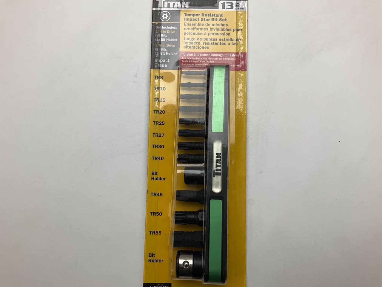 Titan 16039 SAE Torx Tamper-Resistant Insert Bit Set (13 Pieces)