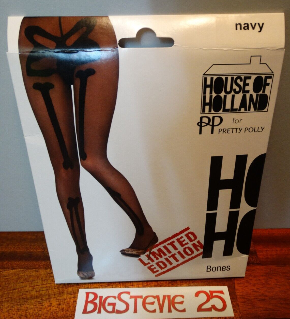 Pretty Polly HOH Henry Holland Bones  LTD  Tights 1 size Navy  FREE POST