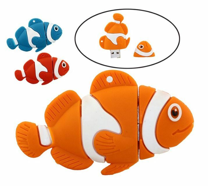 2.0 16gb 32gb 64gb 128gb Clown Fish Sea Ocean USB Flash Thumb Drive USA Shipper