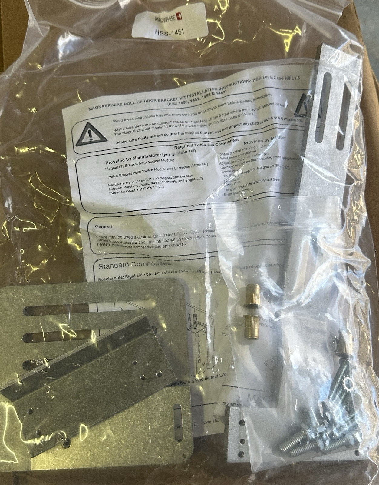 Magnasphere HSS-1451 Roll Up Door Bracket LEFT new