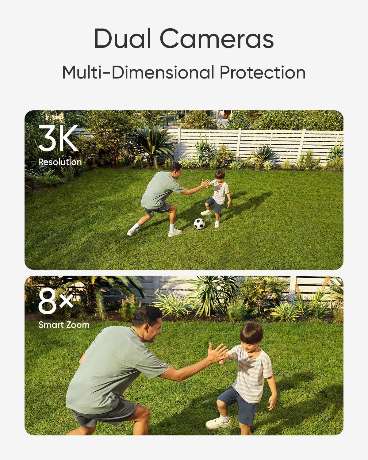 eufy Floodlight Camera E340 Security Camera 3K Dual Camera Color Night Vision