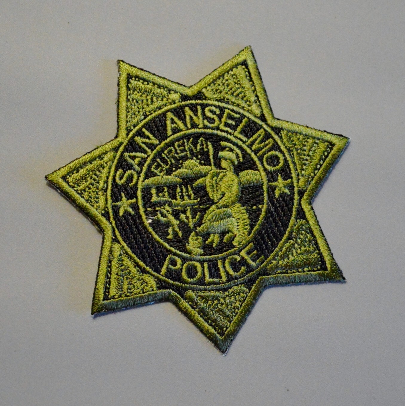 San Anselmo California Police Subdued Patch ++ Mint Marin County CA