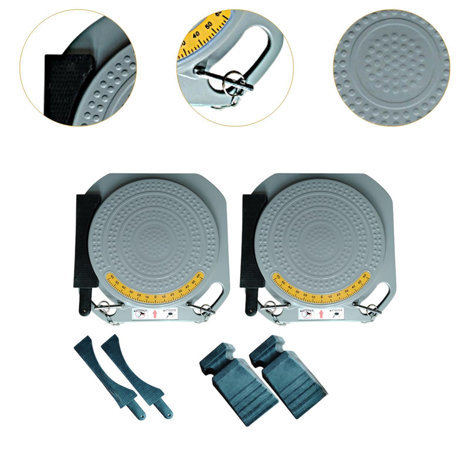 2x Front End Wheel Alignment Turn Plates with Transition Bridges Accessories