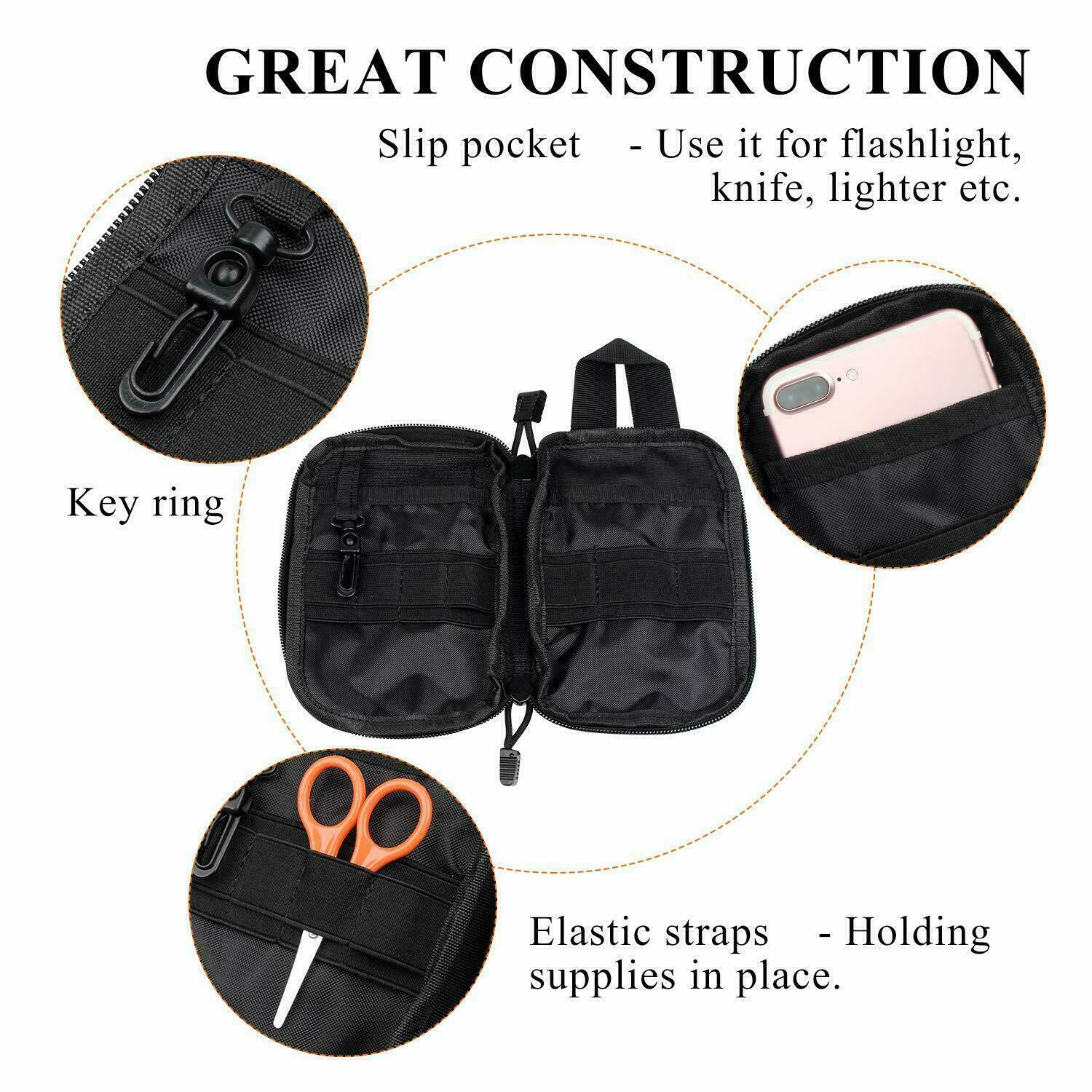Tactical Molle Pouch Compact Utility Gadget Tools Organizer Waist EDC Pouch Bag