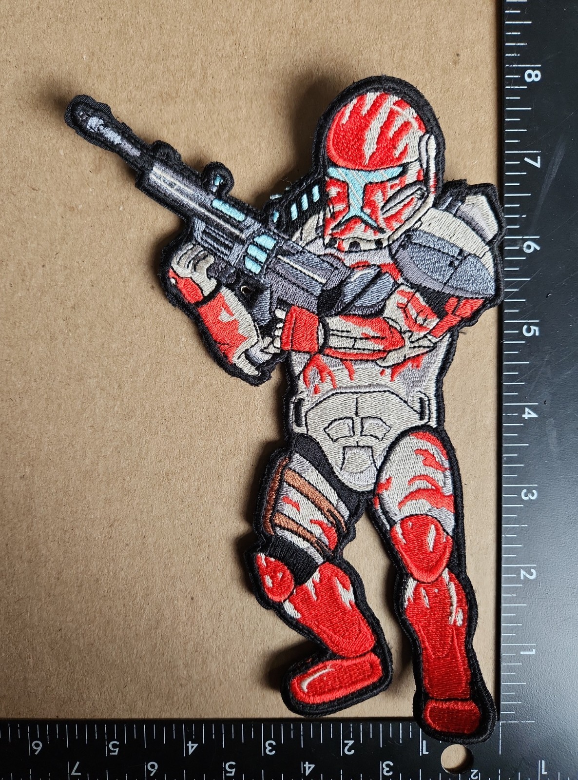Clone Trooper Star Wars Morale Patch PVC Embroidered Hook & Loop 8"x5.25"