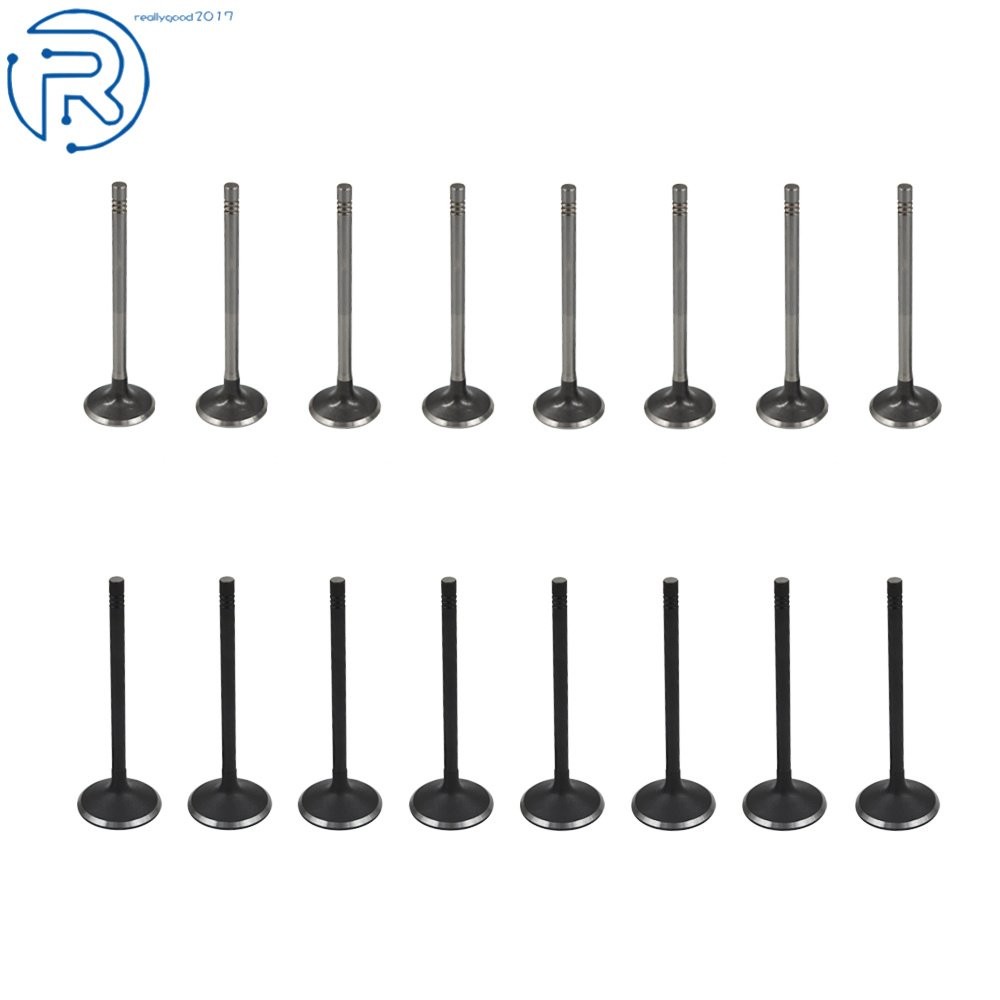 16PCS Intake Exhaust Engine Valves For GM Chevrolet Pontiac 2.0L/2.2L/2.4L DOHC
