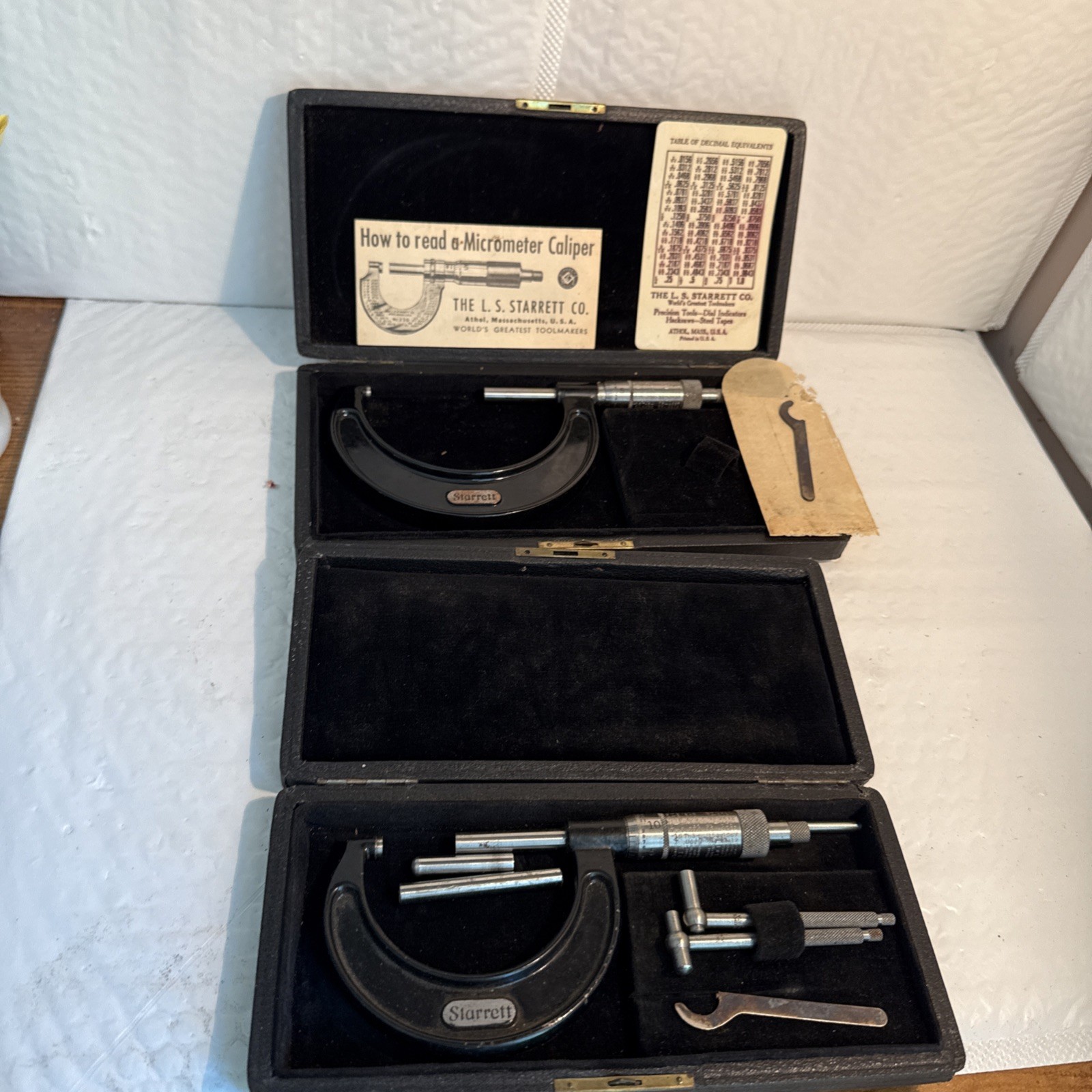 Starrett 436 1-3” Set 1-2, 2-3, Outside Micrometer