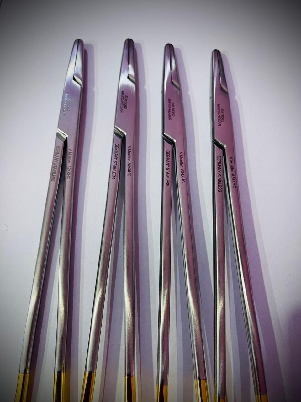 Lot Of 4 V. Mueller SU16062 Mayo-Hegar TC Vital Needle Holders 7" Length