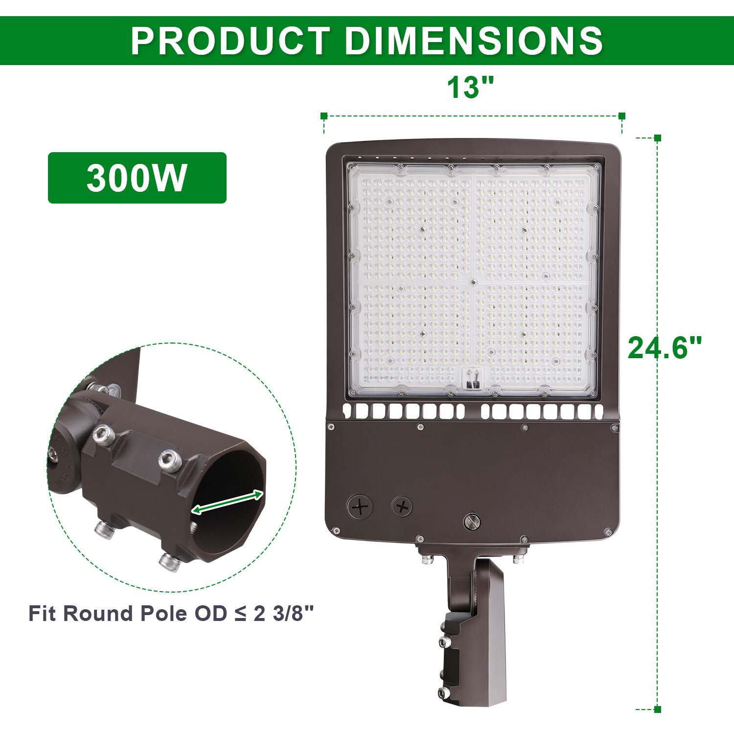 300W LED Shoebox Parking Lot light Fixture 5700K Replace 800W MH Area Road light