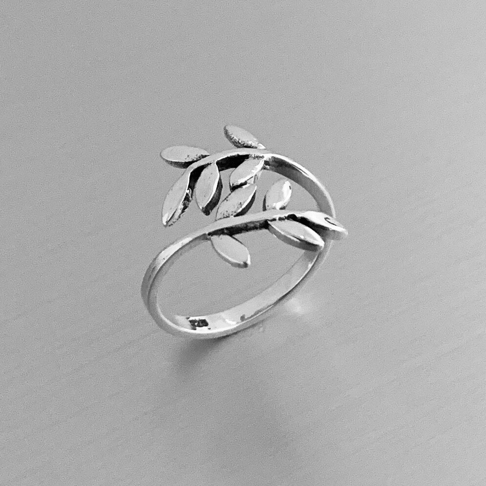Sterling Silver Leaves Toe Ring, Leaf Ring, Silver Rings, Tree Ring