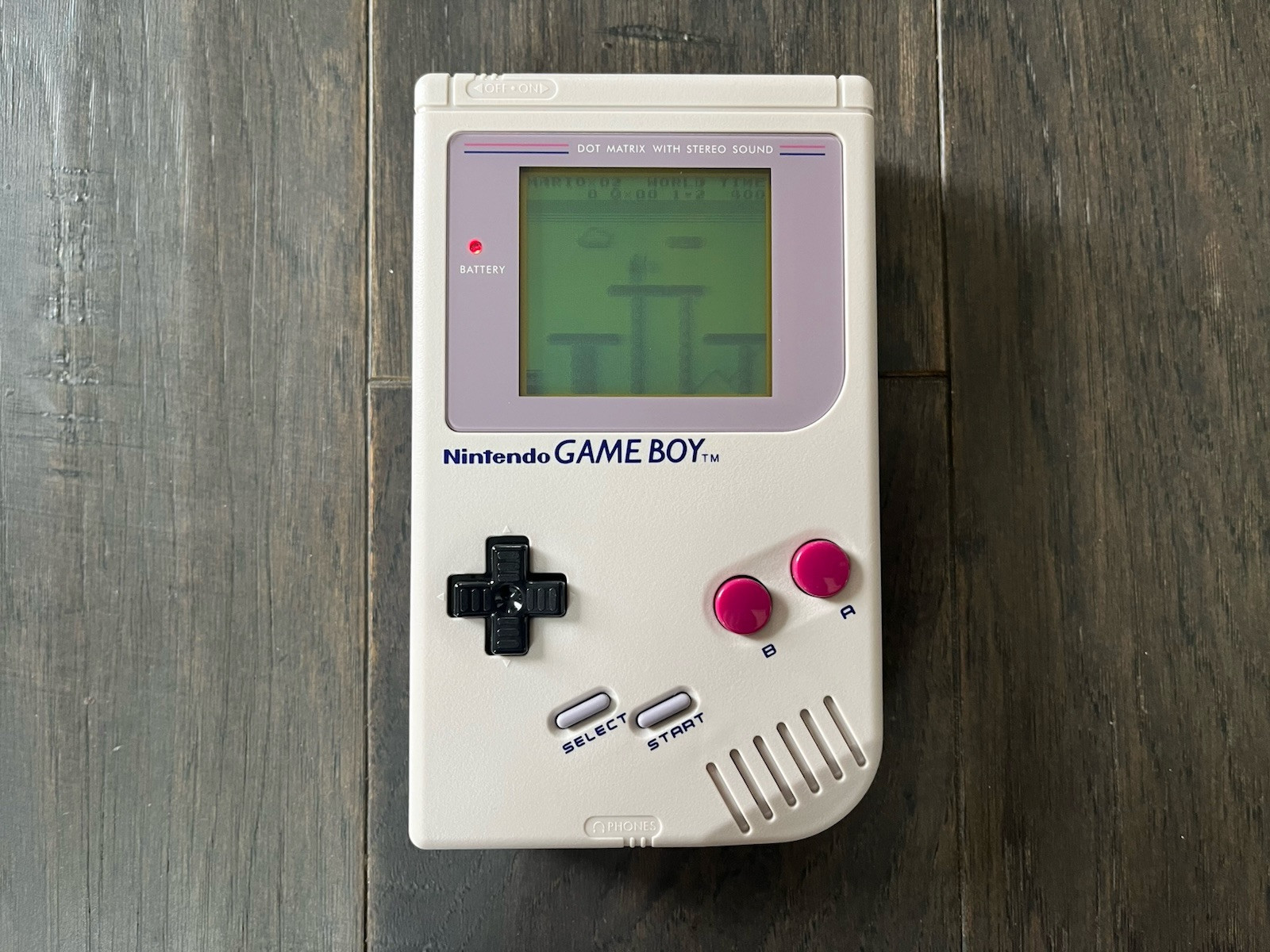 Nintendo Game boy Original DMG W/ New Shell & Glass Lens & Good Screen - Gray
