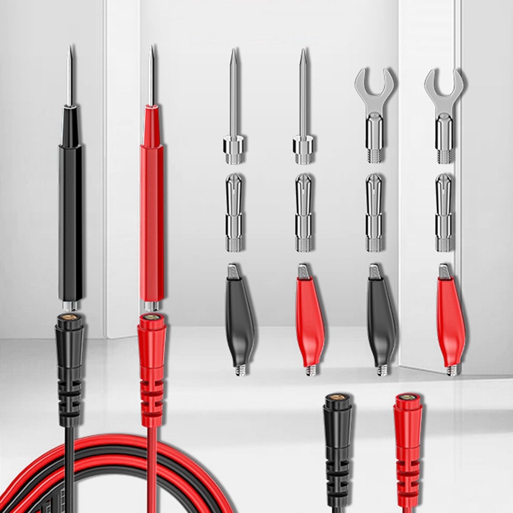 Multimeter Test Leads Kit Replacement Test Wire Set Clips Banana Plugs8583