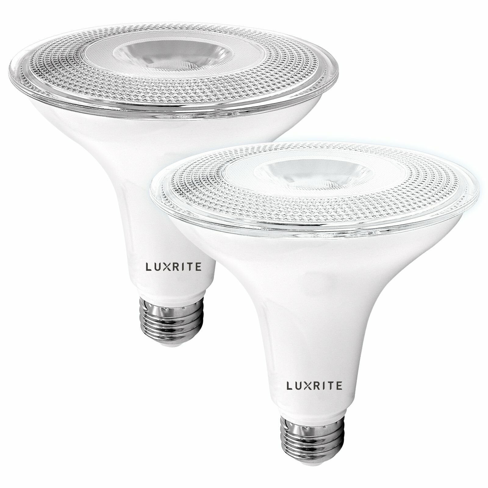 Luxrite Dusk to Dawn PAR38 LED Bulb Bright White Wet Rated UL Listed E26 2-Pack