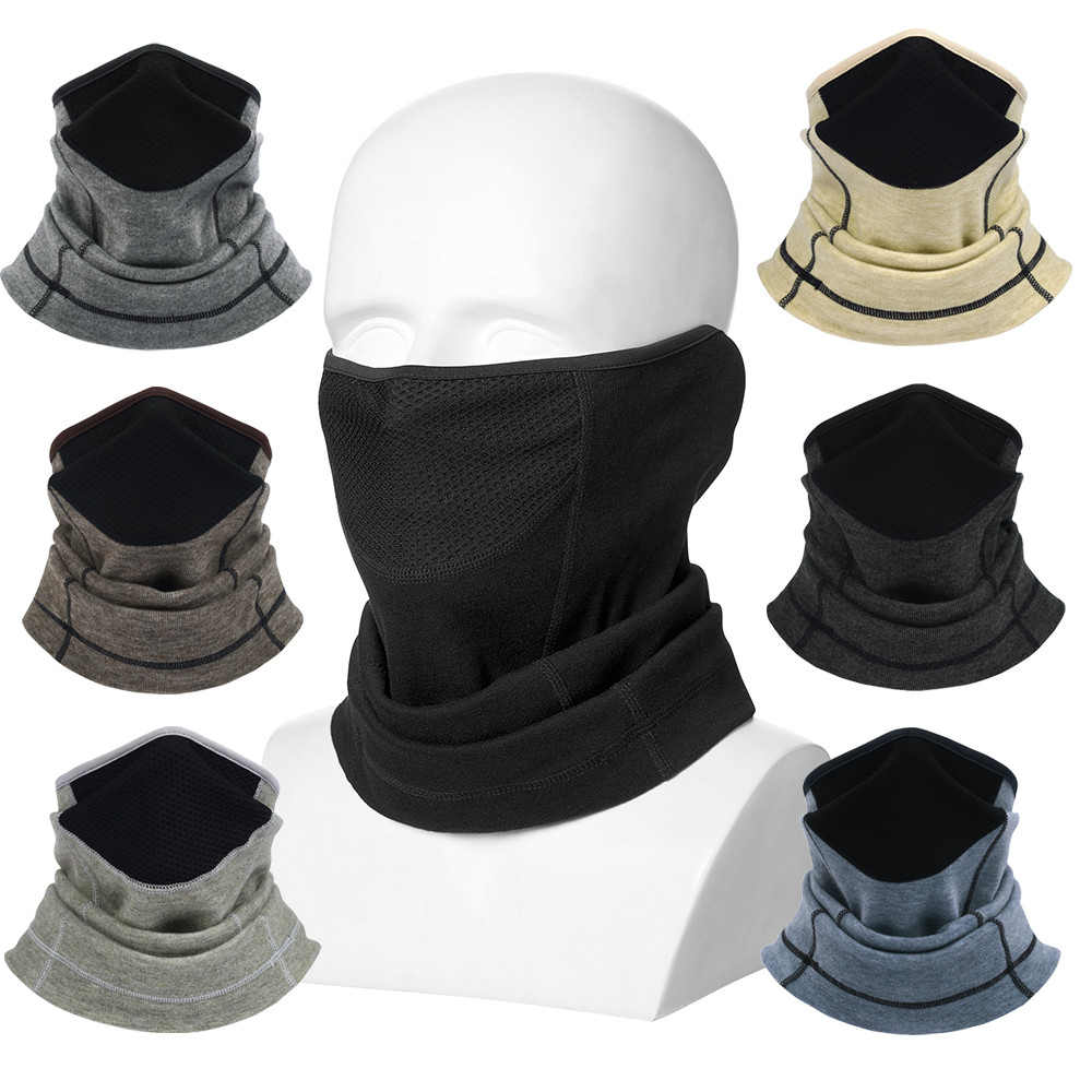 Winter Neck Gaiter Fleece Scraf Reusable Warm Face Mask Bandana for Cold Weather