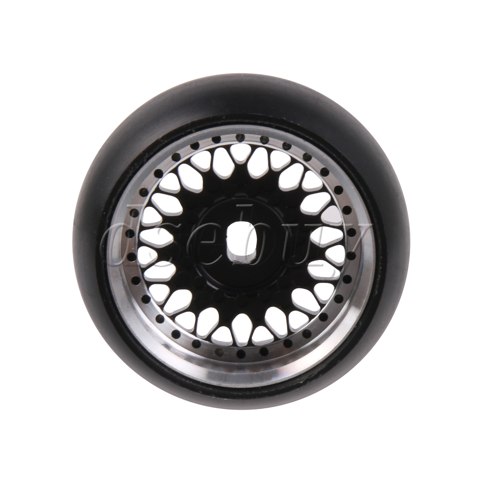 RC Drift Rubber Tyre Y-Shaped Wheel Rim 0.98" Replacement for K989 1:28 Black