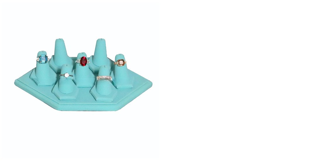 2 Steel Pink 7 Ring Mini Display Set (Fingers)