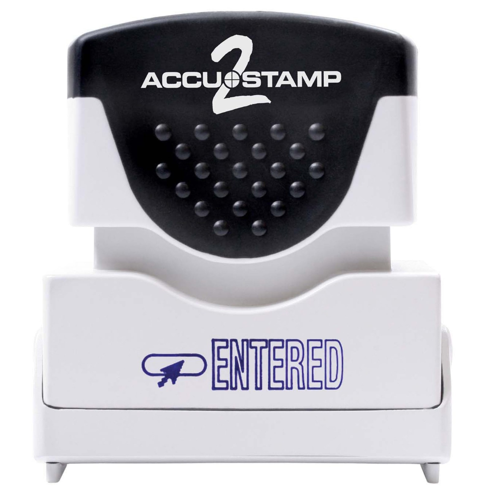 1 PCS 2 035544 PreInked Shutter Stamp Entered Red/Blue Ink Message Office