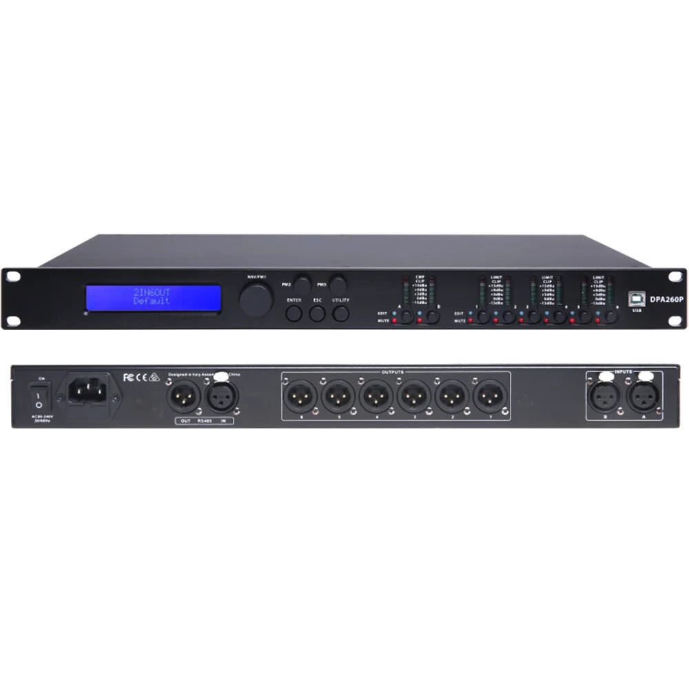 2-IN 6-OUT Digital Speaker Management System Equipment Control EQ with A 11-band