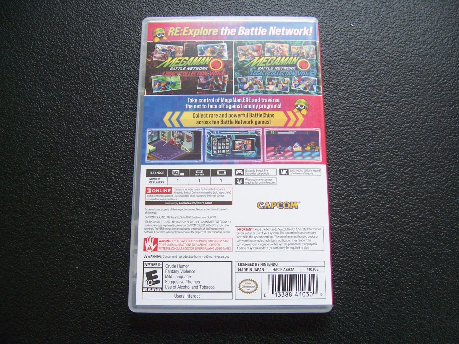 Authentic Replacement Case ONLY Megaman Battle Network Legacy Collection Switch