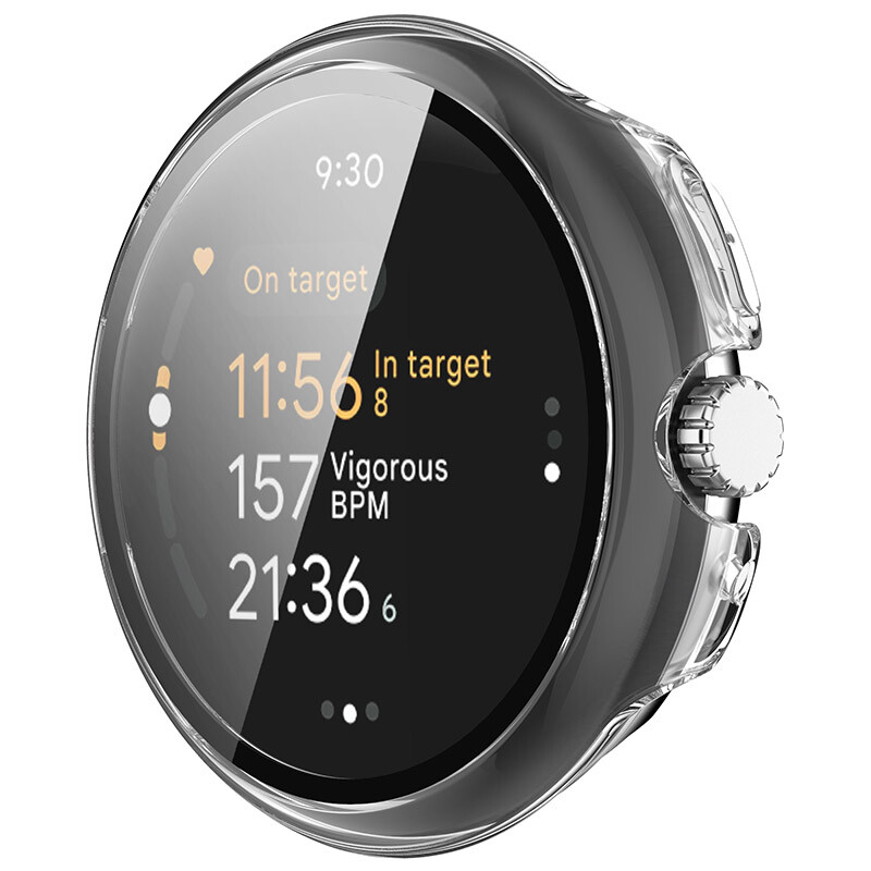 For Google Pixel Watch 3 41/45MM Full Screen Protector Tempered Glass Case Cover
