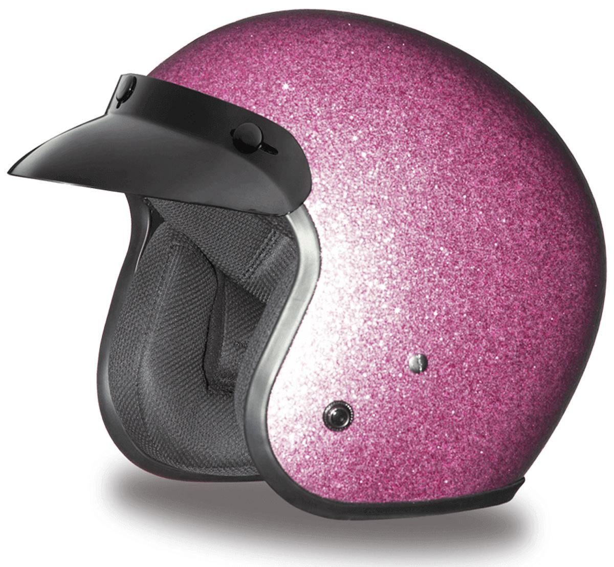 Daytona Cruiser Helmet Pink Metal Flake 3/4 Open Face DOT XS-2XL