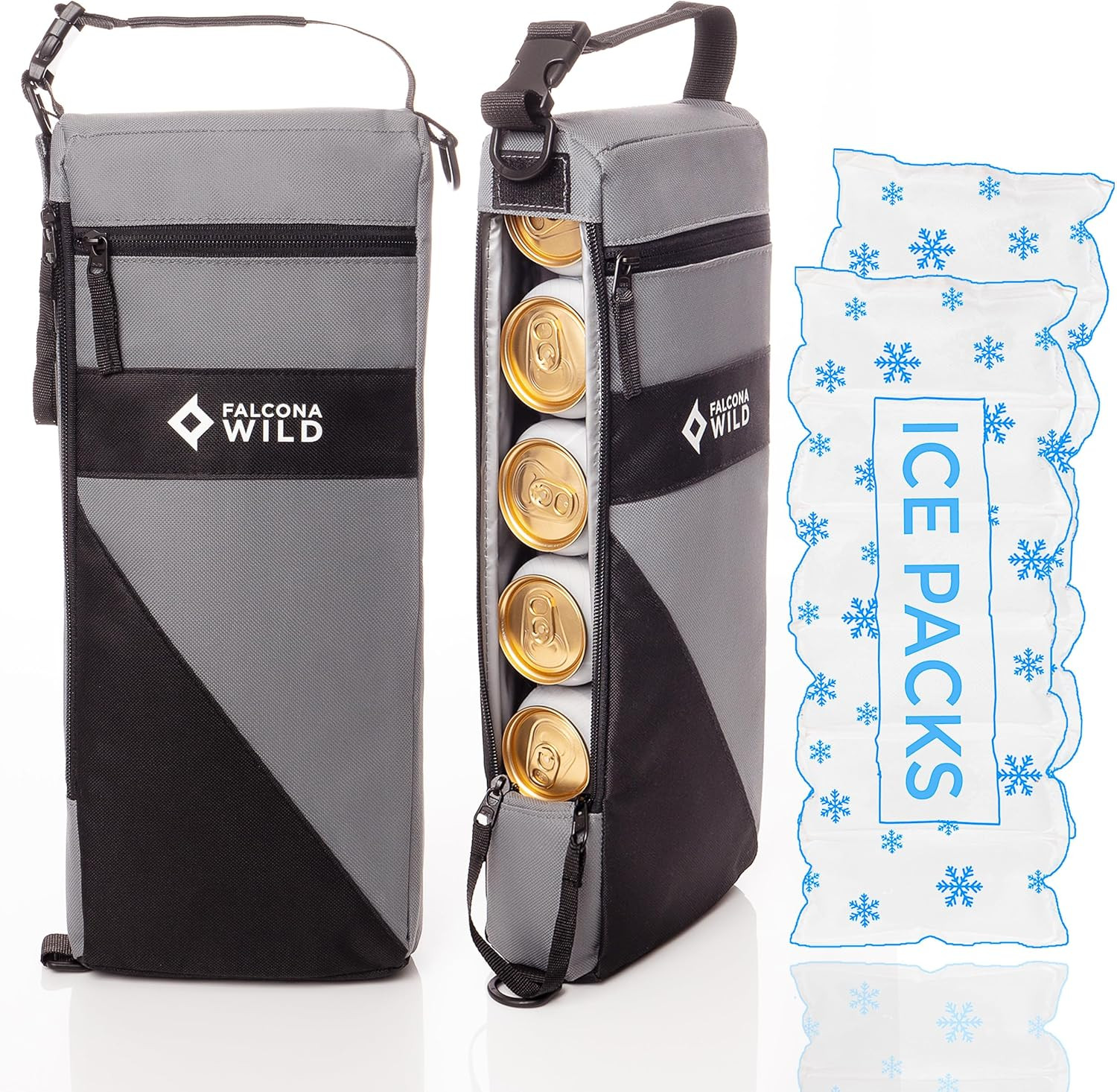 Golf Cooler Bag plus  Ice Packs - Keeps Drinks Cold for Hours - Holds  Cans - Fi
