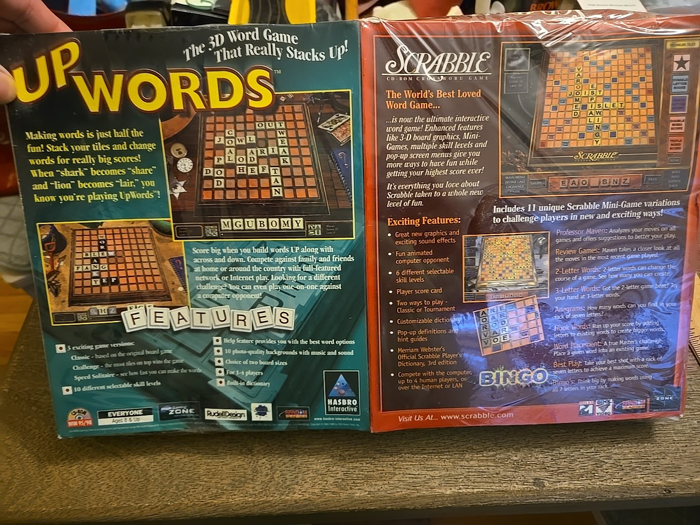 Up Words & Scrabble Hasbro Interactive PC CD ROM Game Windows 95/98 See All Pics