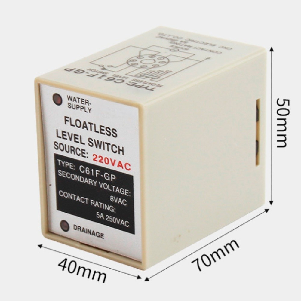 Water Level Relay Floatless Controller Pump Control 5A250VAC Contact Rating