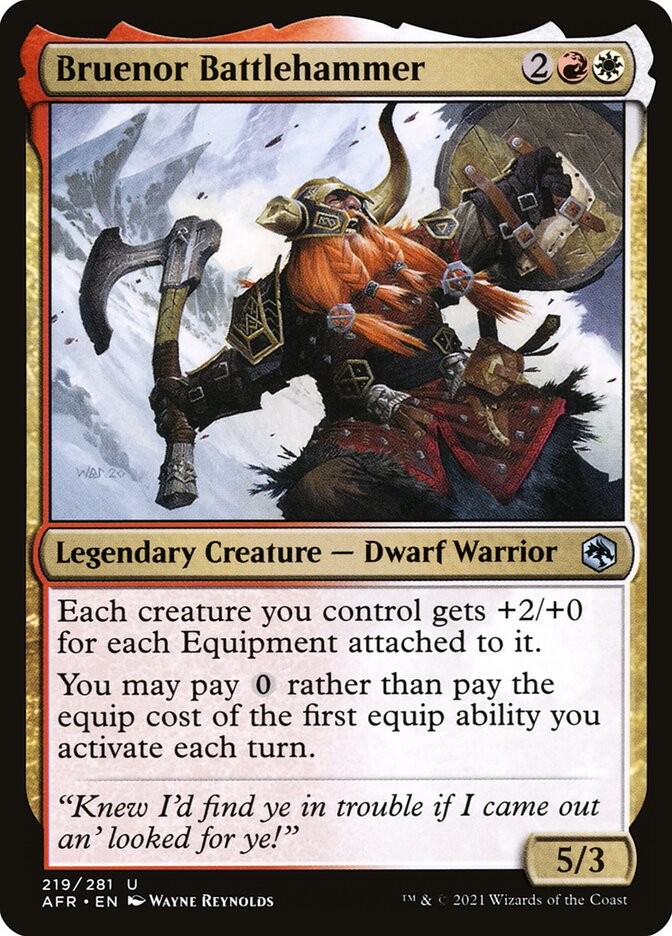 Bruenor Battlehammer (219) Adventures in the Forgotten Realms AFR MTG Magic