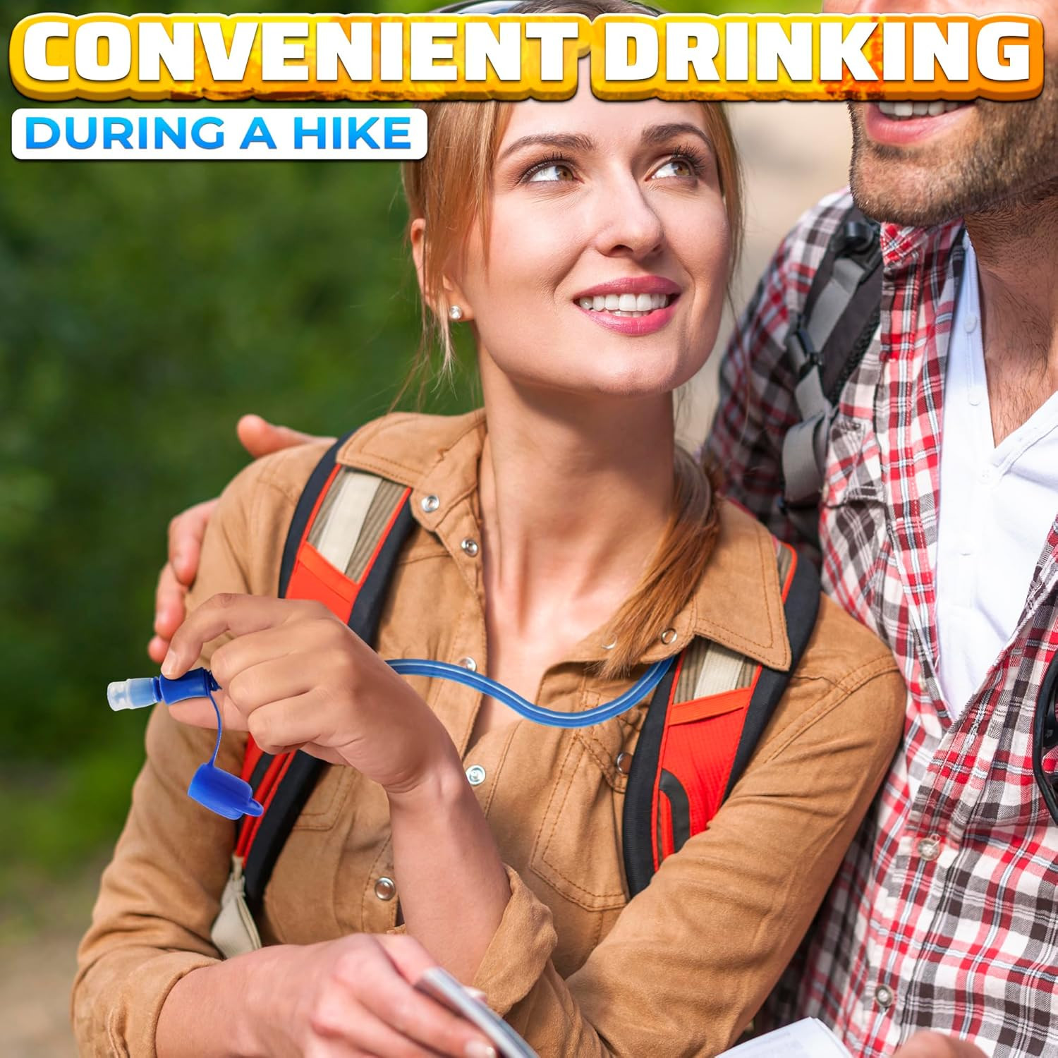 Water Bladder for Hiking Backpack – 1L/1.5L TPU Material Hydration Bladder with