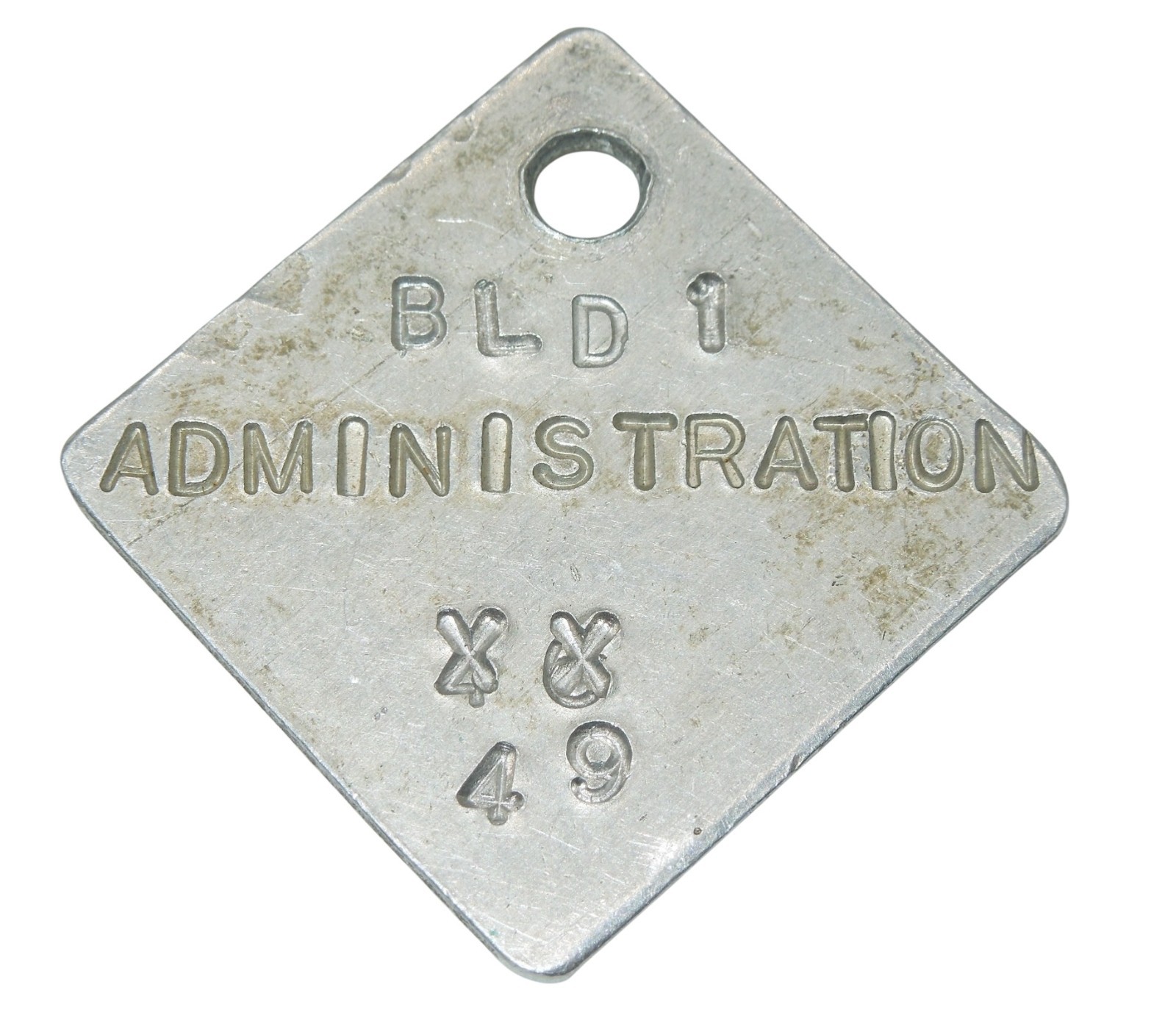Original WWII US Military Building ID Key Tag DR21