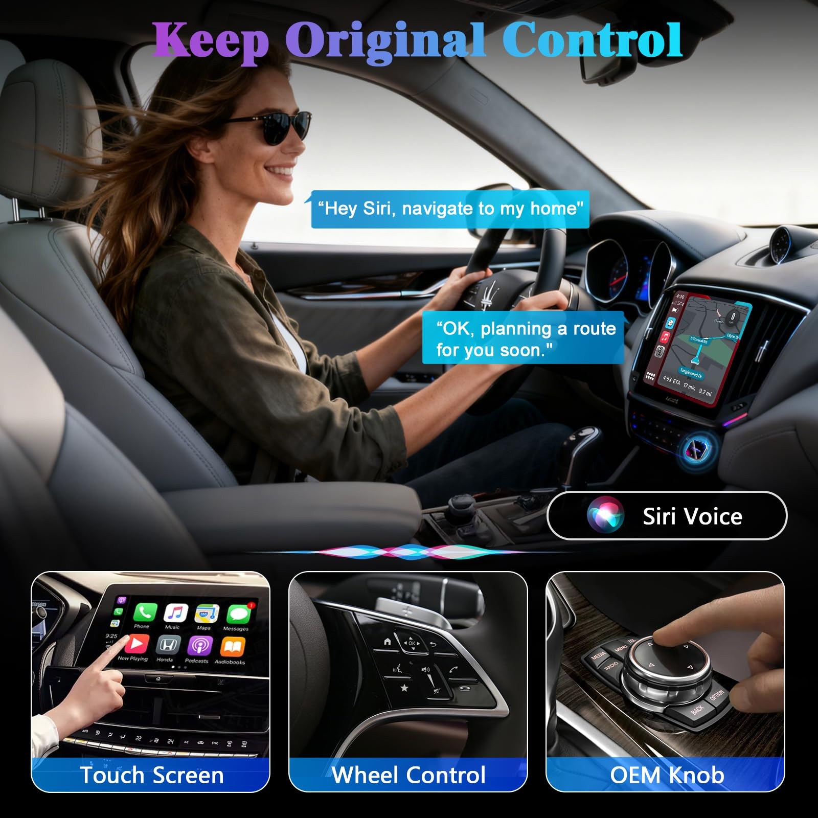 2026 Wireless CarPlay Adapter Upgrade Wired to Wireless, Multicolor