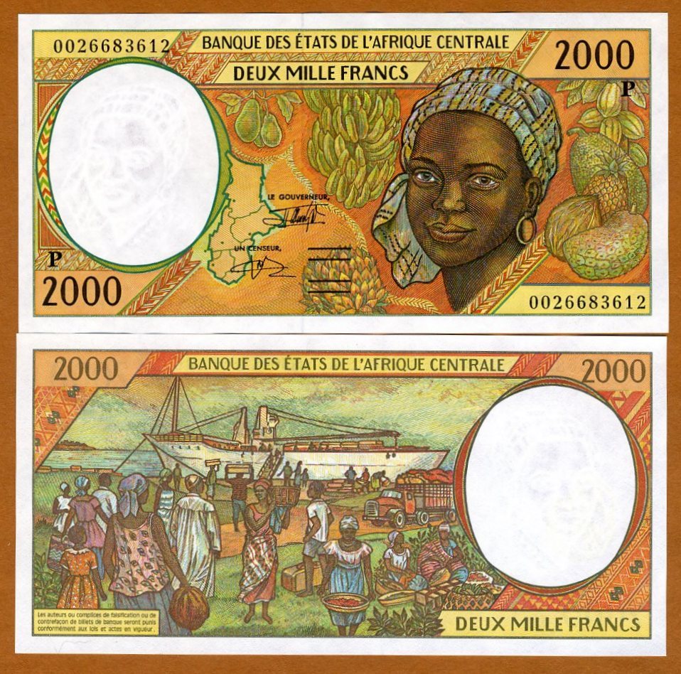 Central African States, Chad, 2000 francs, 2000  P-603Pg, UNC