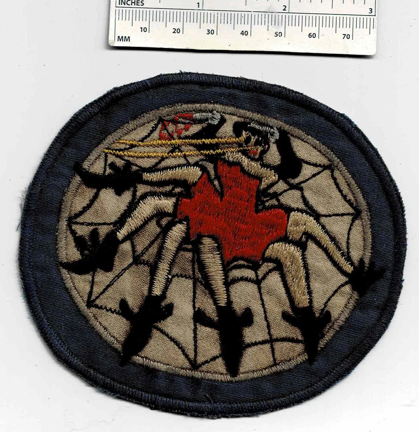 WW2 BLACK WIDOWS 418th Night Fighter Plane Squadron WWII Shoulder Patch Cloth