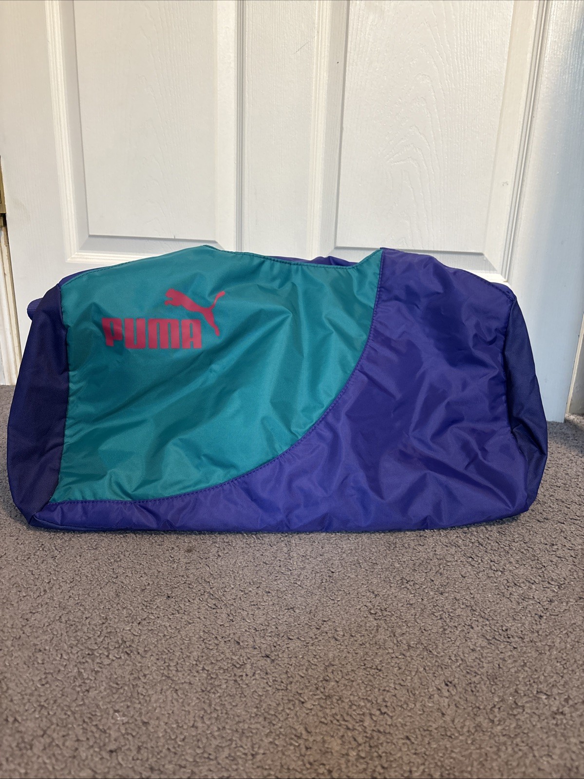 Puma Logo Nylon Duffel Retro Styling