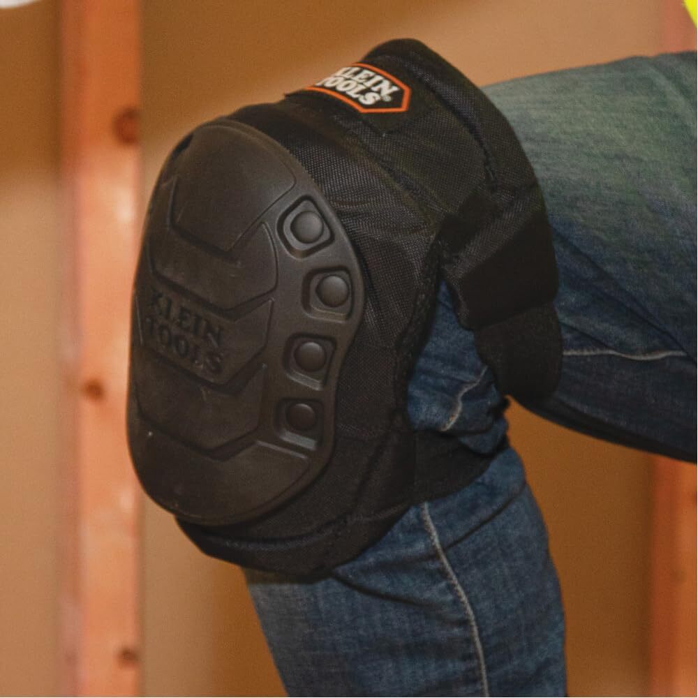 Klein Tools Hinged Knee Pads with Gel Padding Adjustable Straps Durable Prote...