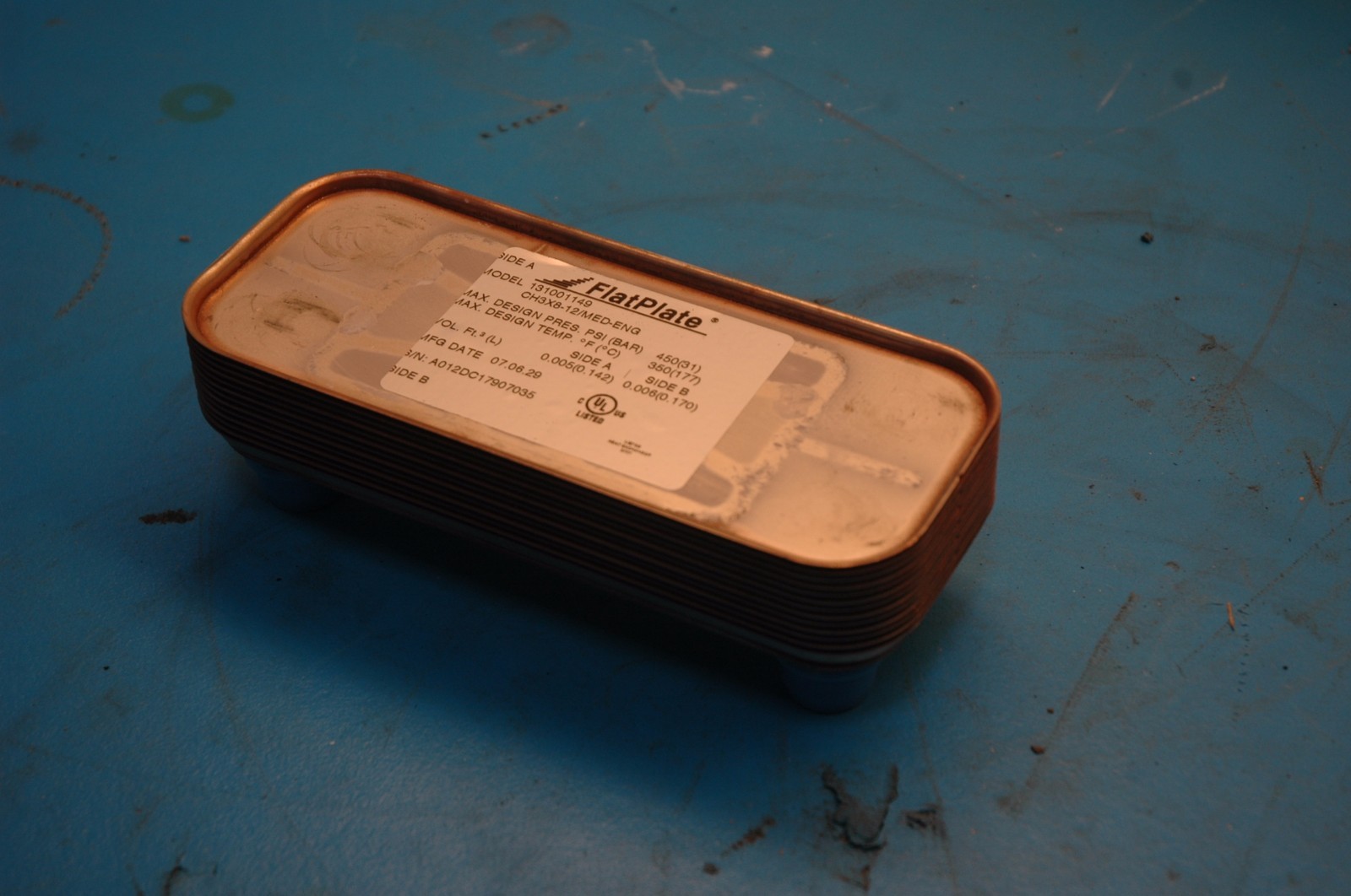 GEA FlatPlate Model 131001149 CH3X8-12 MED/ENG Brazed Plate Heat Exchanger